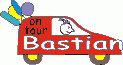 Window Color Bild - on tour - Auto mit Namen - Bastian