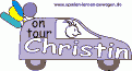 Window Color Bild - on tour - Auto mit Namen - Christin