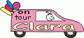 Window Color Bild - on tour - Auto mit Namen - Clara