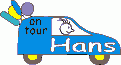 Window Color Bild - on tour - Auto mit Namen - Hans