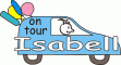 Window Color Bild - on tour - Auto mit Namen - Isabell