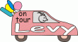 Window Color Bild - on tour - Auto mit Namen - Levy