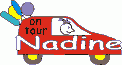 Window Color Bild - on tour - Auto mit Namen - Nadine