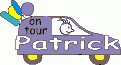 Window Color Bild - on tour - Auto mit Namen - Patrick