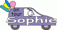 Window Color Bild - on tour - Auto mit Namen - Sophie