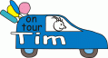 Window Color Bild - on tour - Auto mit Namen - Tim