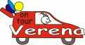 Window Color Bild - on tour - Auto mit Namen - Verena