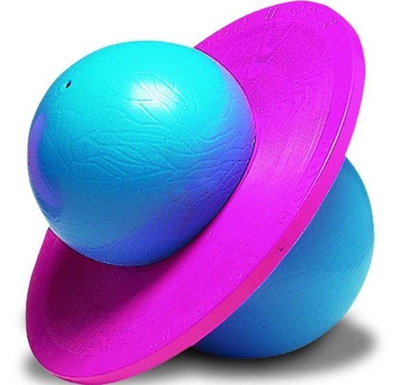 Moonhopper - blau pink - Hüpfball mit extra stabiler Platte 