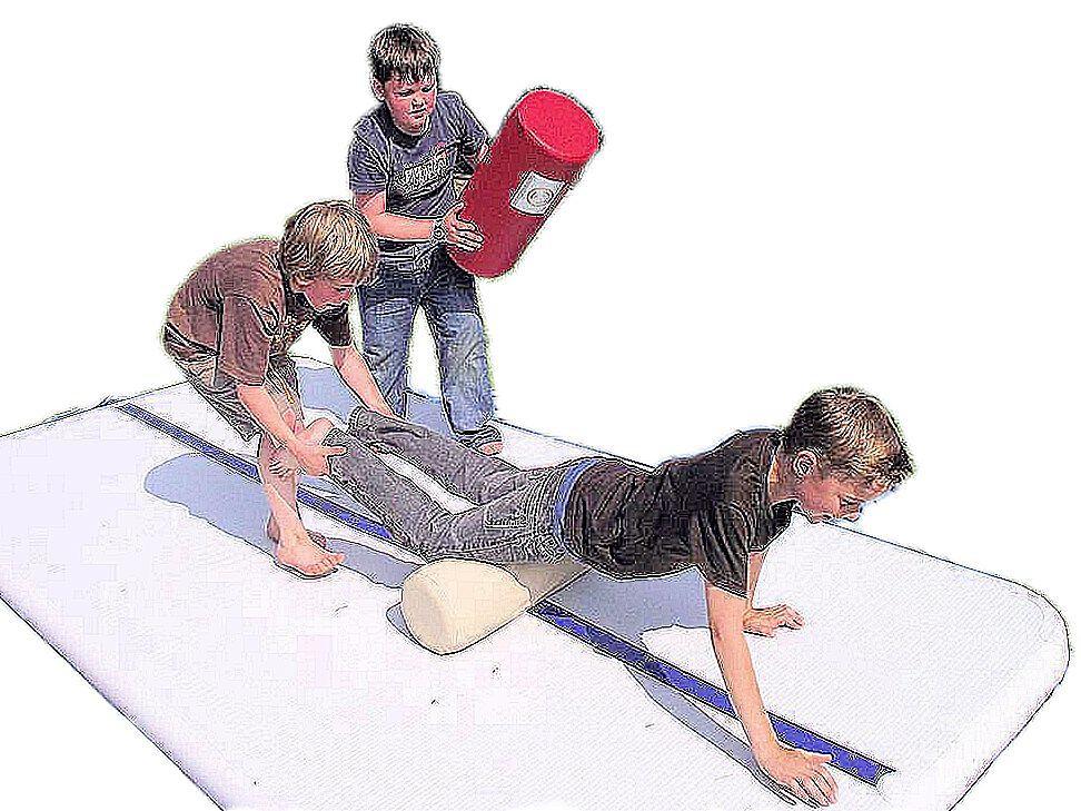 Trampolin Turnmatte Übungen für Kinder - Kinderturnübungen mit AirTrack
