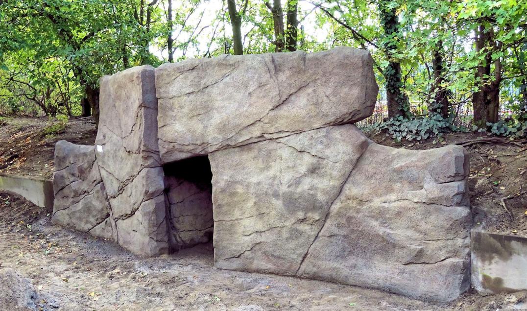 Kunstfelsen - Mauer-Sichtschutz aus Spritzbeton