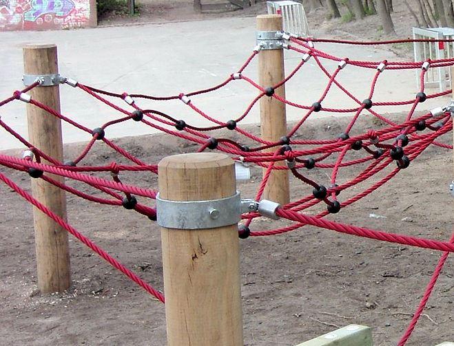 Motorik-Segment - Fischernetz-Halterung - Außenspielanlage für den Schulhof und Spielplatz