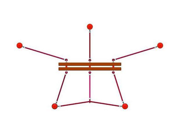 Motorik-Segment - Zeichnung - Artistenbrücke - Außenspielanlage für den Schulhof und Spielplatz