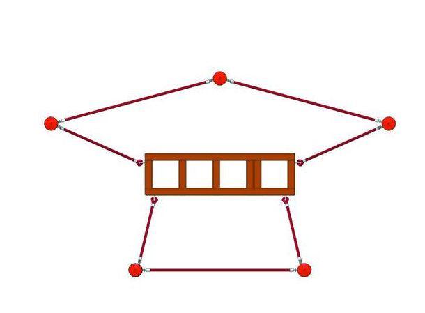 Motorik-Segment - Zeichnung - Räuberleiter - Außenspielanlage für den Schulhof und Spielplatz