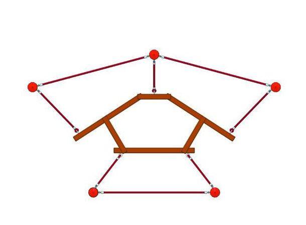Motorik-Segment - Zeichnung - Tafelrunde - Außenspielanlage für den Schulhof und Spielplatz