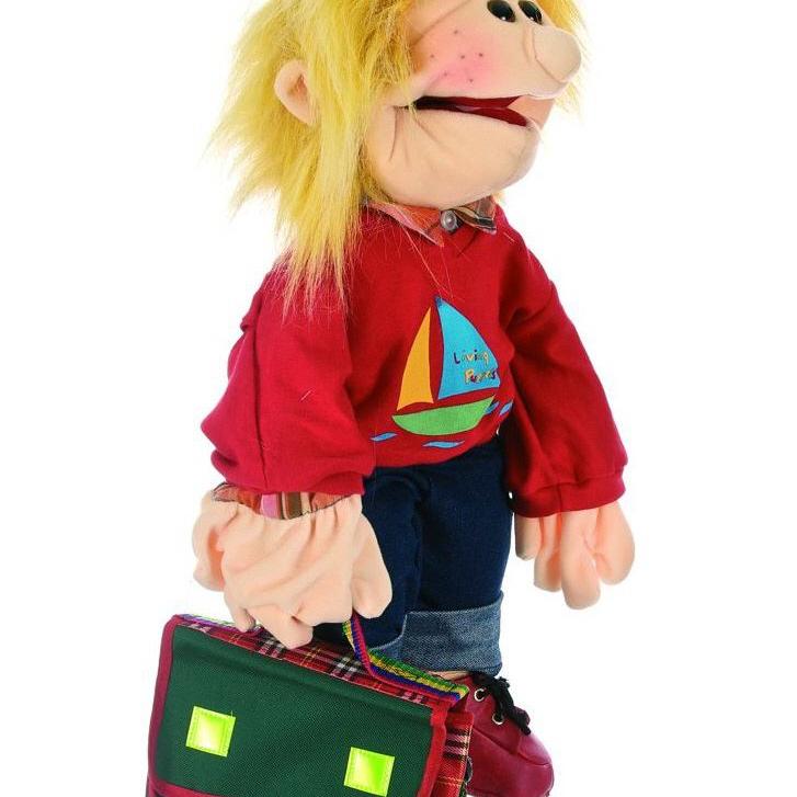 Handpuppe Living Puppets - Kleiner Lasse mit Schulranzen