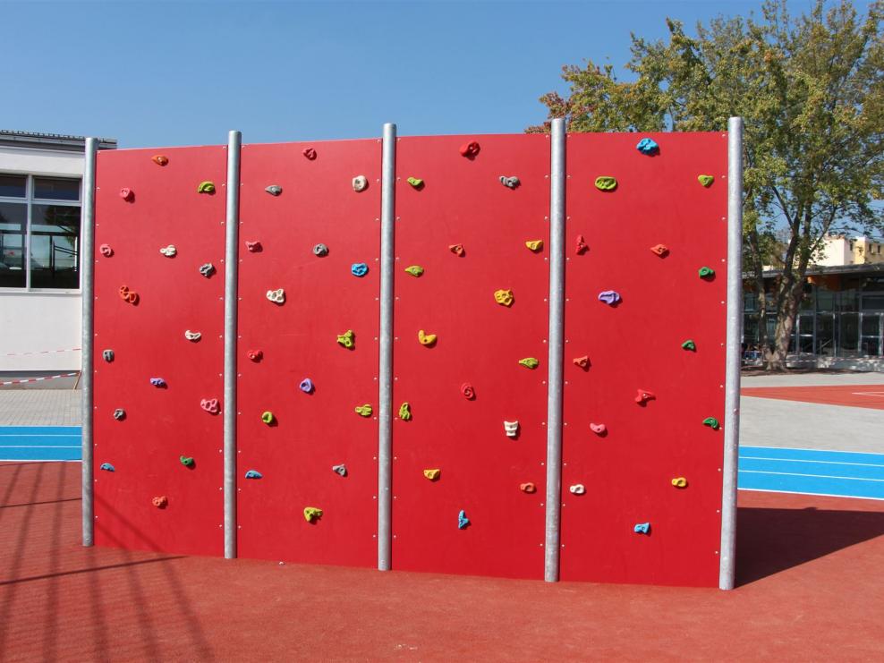 Kletterwand freistehend - rot