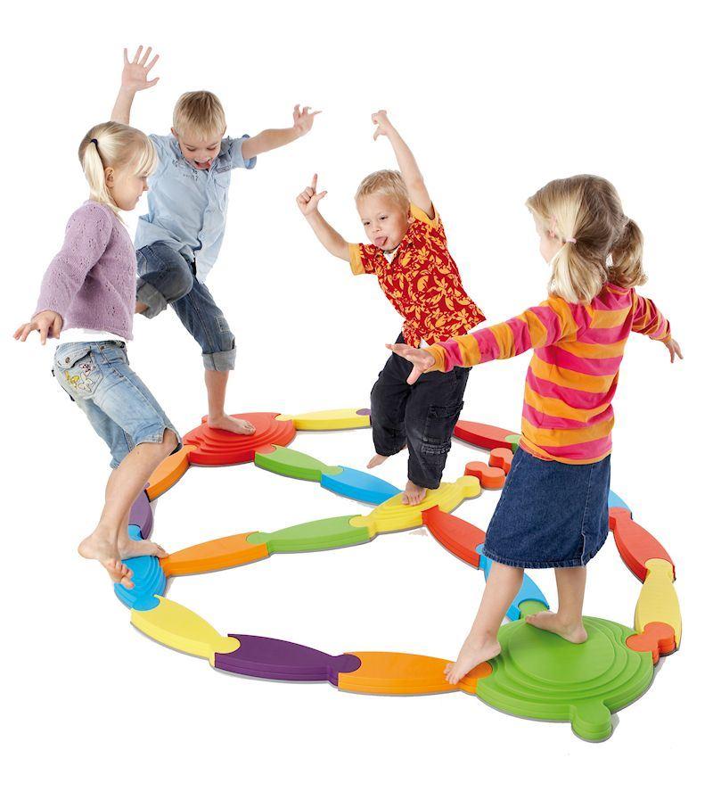 Balancier-Elemente-Set - Balancier-Elemente die den Gleichgewichtssinn der Kinder herausfordern und die Motorik fördern und zudem Spaß machen. Balancier-Elemente-Set